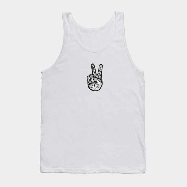 Peace sign with floral filling Tank Top by Colette